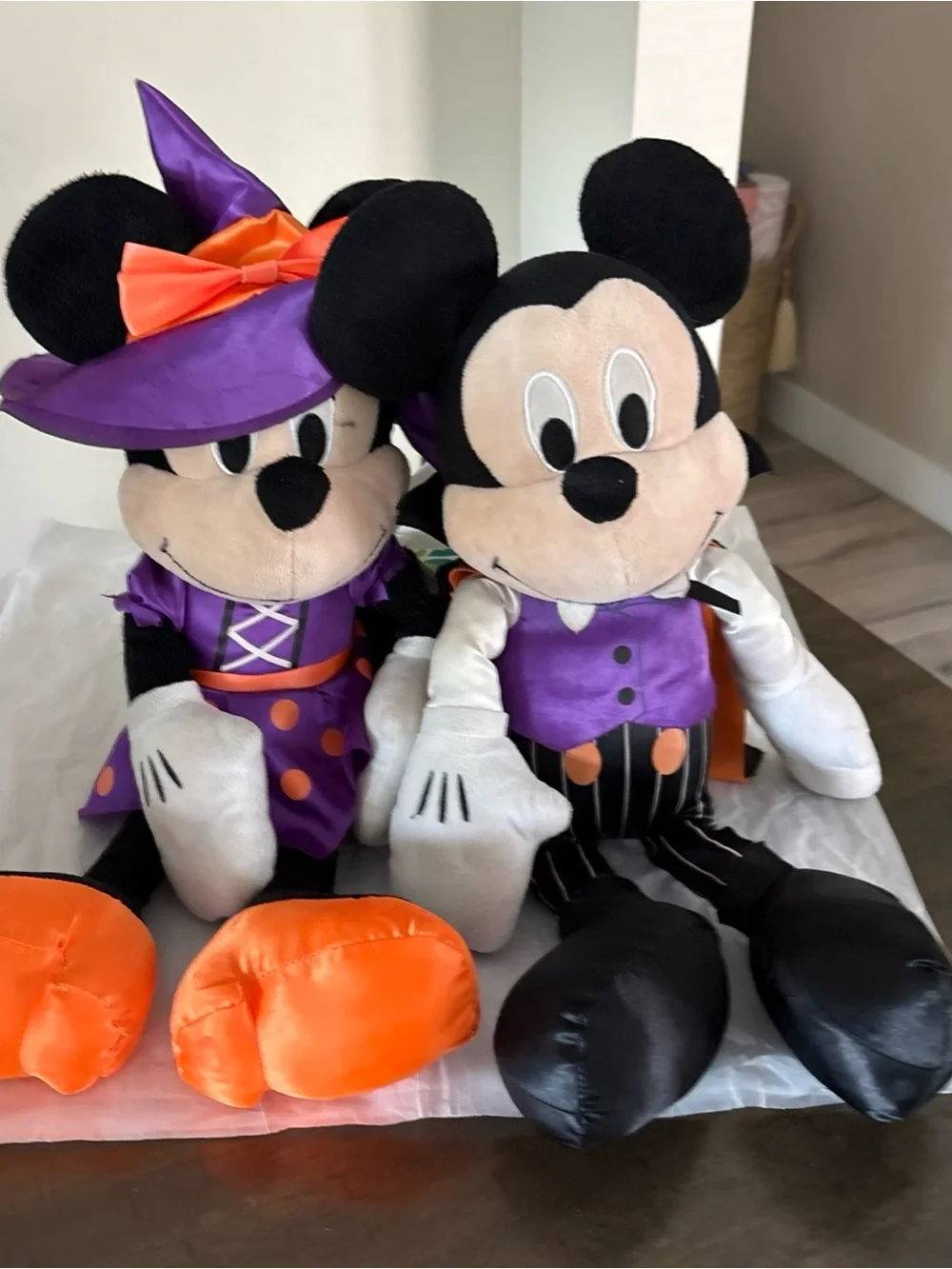 Mickey & Minnie Mouse Halloween Plush | Vampire Mickey & Witch Minnie | 18 inch